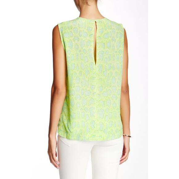 Equipment Kyle Green Snake Print Sleeveless Blouse - Picture 2 of 6